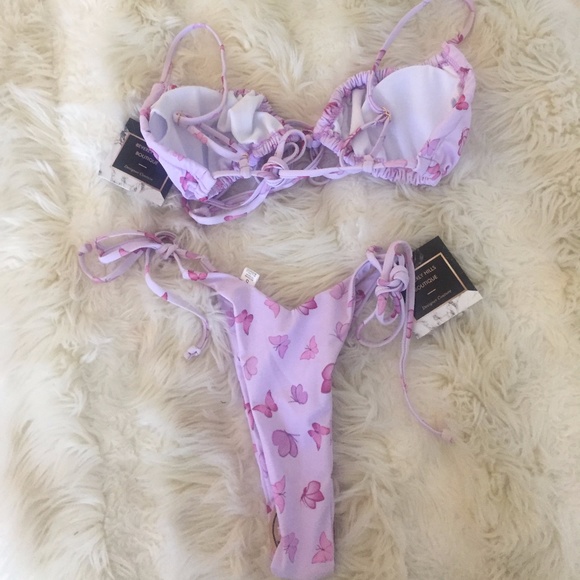 NEW! Purple Lilac Butterfly Bikini Swimsuit Set - Picture 17 of 17